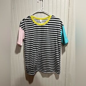 Retro striped funky color shirt